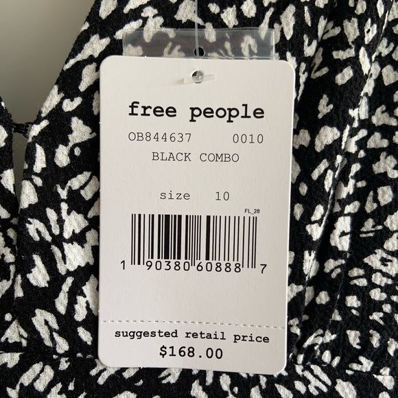 Black & W Short Sleeve Anthropologie Midi Dress - Picture 5 of 6